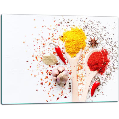 TMK ArtDeko - Glas Snijplank - 52x40 cm - Inductiekookplaten - Veelkleurig