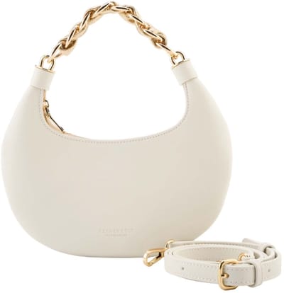 SEIDENFELT MANUFAKTUR schoudertas handtas Hallila Round Crossbag Beige crème