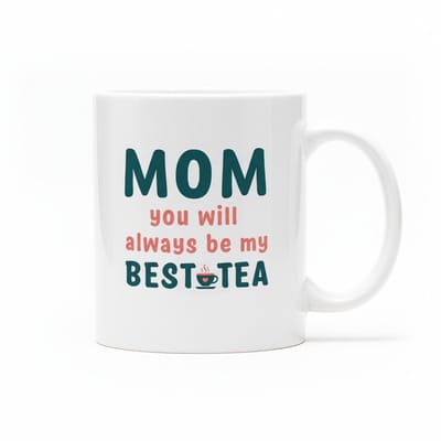 Mom You Will Always Be My Best-Tea Mok – Schattig Moederdag Cadeau – Theeliefhebbende Mama Koffiemok 330 ml