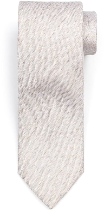 Suitable Stropdas Zijde Délavé Beige - Effen - Heren das