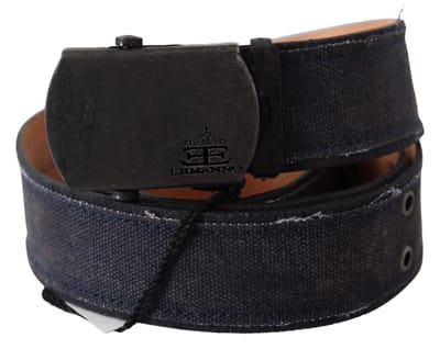 Ermanno Scervino Blauwe Leren Ratchet Buckle Riem