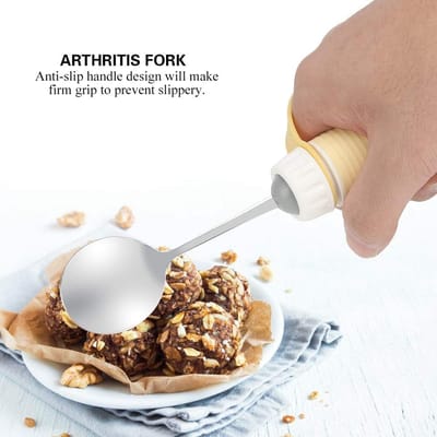 Roterend Eetservies - Aangepast Bestek - Zelfstandig Eten - Antislip Handvat - 24.5 cm - Lepel