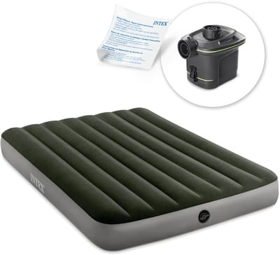 Intex downy twijfelaar met elektrische pomp 137×191×25cm