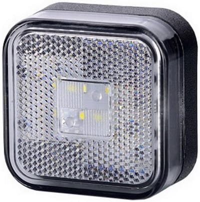 Universeel 4 SMD LED Zijmarkeringslicht Wit voor 12V/24V Oplegger, Caravan en Vrachtwagen