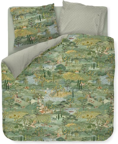 Pip Studio Toscana dekbedovertrek - Lits-Jumeaux XL - 260x200/220 - Groen