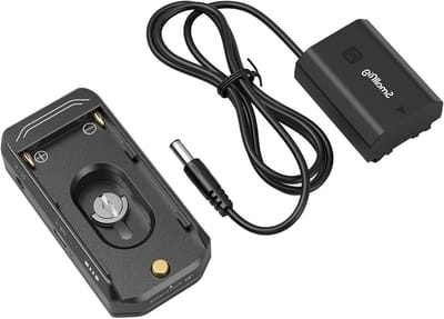 Batterijadapter Bevestigingsplaat met Dummy Batterij voor A7IV, FX3, FX30, A7RV en A7SIII - USB-C Poort en Dubbele DC Uitgangen voor NP-F970 en NP-F550