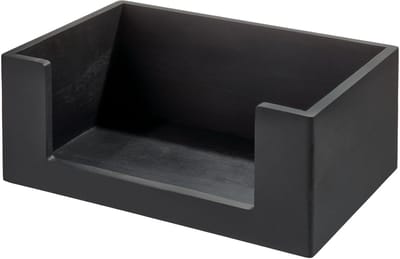 Famanu – Multifunctionele opbergbak van paulownia hout - stijlvol zwart design - geschikt voor keuken - badkamer of bureau - lichtgewicht en duurzaam