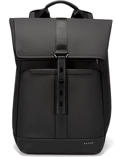 Bange Luxe Rolltop Laptop Rugzak - Rugtas dames en heren - Schooltas - Handbagage - Waterdicht - Zwart