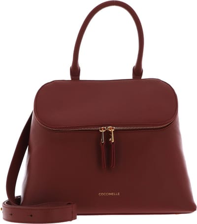 COCCINELLE Leren Schoudertas Juliette Handbag Bottalatino Cinnamon Bruine