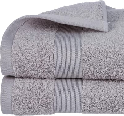Atmosphera Badhanddoek Towelmaster - lichtgrijs - luxe - 70 x 130 cm - katoen - 450 grams - badkamer handdoek