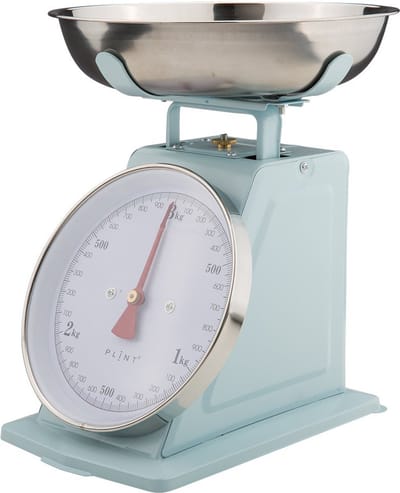 Originele Plint - Retro Keukenweegschaal - Ijsblauw - Deens Design