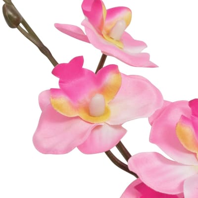 vidaXL - Kunstplant - orchidee - met - pot - 30 - cm - roze