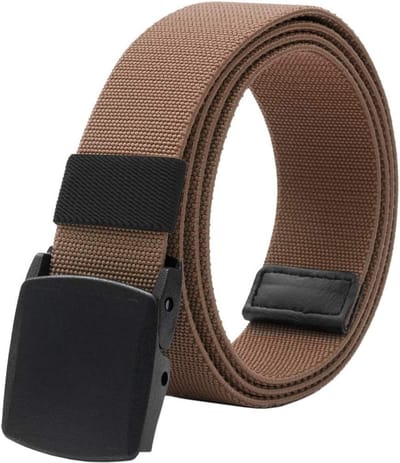 Elastische riem voor heren, gesp van kunststof, volledig verstelbare riem voor het werk, 130 cm