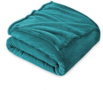 Fleece Dekens voor Bank en Bed 130 x 160 cm, Super Zacht Flanel voor Kinderen - Blauw Groen