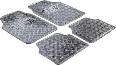 Rubbermatten, universele auto mat metallic beschermmat zilver, op maat gesneden vuilvangmat