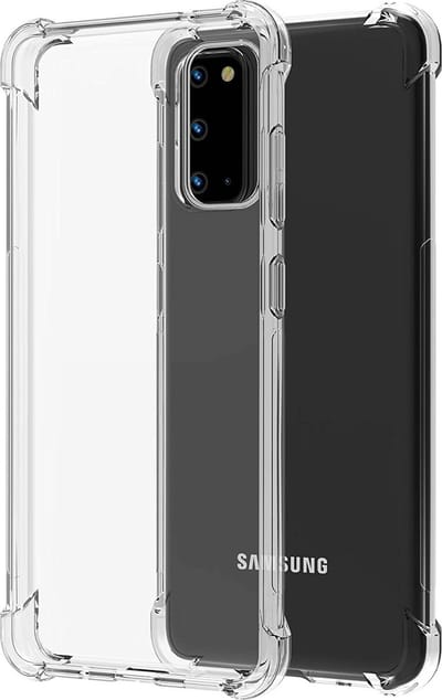 Hoesje geschikt voor Samsung Galaxy S20 - Clear Anti Shock Hybrid Armor Case Siliconen Back Cover Hoes Transparant