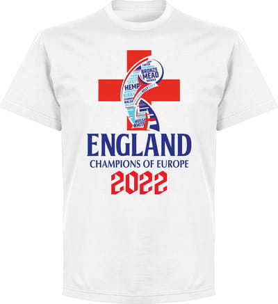 Engeland EK 2022 Cross Winners T-Shirt - Wit - XS