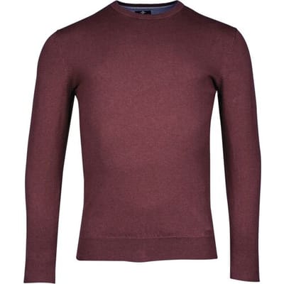 Baileys Trui Pima Cotton Crew Neck Uni Color Single Knit Cerise / male