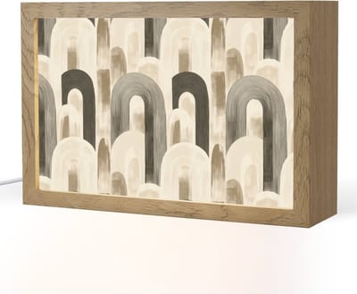 Tafellamp 30x20 cm - LED lamp - Abstract - Patroon - Bogen - Decoratieve tafellampen - Dimbaar - Tafellampje slaapkamer - Woonkamer binnen