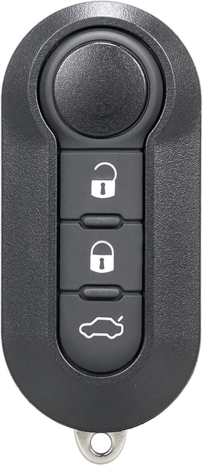 TLVX Sterke Autosleutel Behuizing Geschikt voor Fiat 500 / Panda / Punto / Bravo / Ducato / Lancia / Iveco Daily / Peugeot / Citroën / Ter vervanging van Originele Sleutel behuizing / Afstandsbediening Auto / 3 knops / Achterklep knop / 3 knoppen