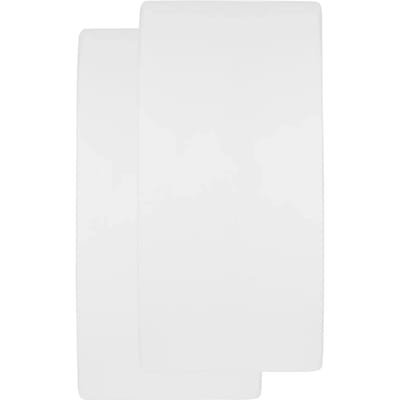 Meyco Baby Uni molton stretch hoeslaken wieg - 2-pack - white - 40x80/90cm