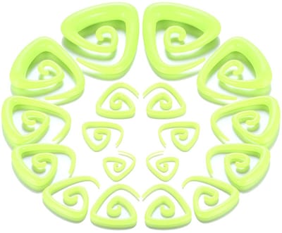 Dailygoods- Tapers Set van 18 Stuks - Acryl Oormeters - Hypoallergeen - Lichtgewicht - Diverse Maten 1.6-10mm - Comfortabel en Duurzaam - Oorbellen