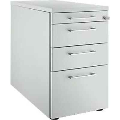 Schäfer Shop  Genius Vast ladeblok 1336, met hoekgreep, B 435 x H 717 mm, lichtgrijs/lichtgrijs/lichtgrijs