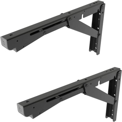 Klapsteun Set - Vouwbeugel - Ruimte Besparen - Gecombineerde Functie - 150 kg Capaciteit - Zwart