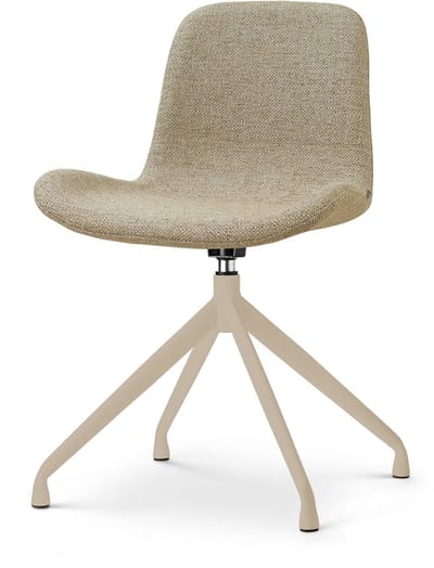 Nolon Nola-Fé Draaibare Eetkamerstoel Taupe Melange - Beige Onderstel - Comfortabel - Japandi - Stoffen