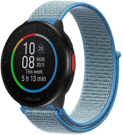 Nylon bandje geschikt voor Polar Ignite / Ignite 2 / Ignite 3 / Unite / Polar Pacer - Blauw