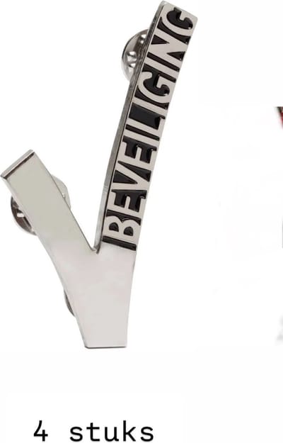 Akyol Beveiligingspin - beveiliging - Beveiligingspin 4 stuks - safety - beveiliger - beveiligers - broche - metalen pin