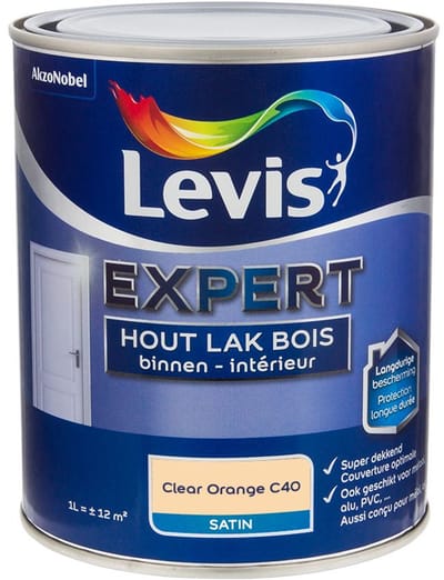 Levis - Expert Hout Lak Binnen Satin Mix - Clear Orange C40 - Mengverf - 1 L