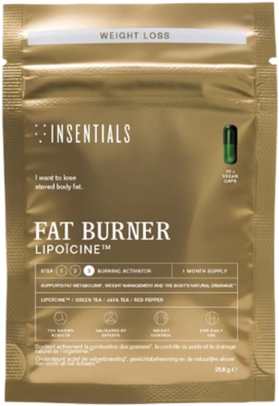 Insentials Fat Burner - Vetverbranding, Afvallen - 30 Vegan Capsules - Verbetering van Metabolisme, Tegen Hongergevoel - Voedingssupplement voor Dagelijks Gebruik