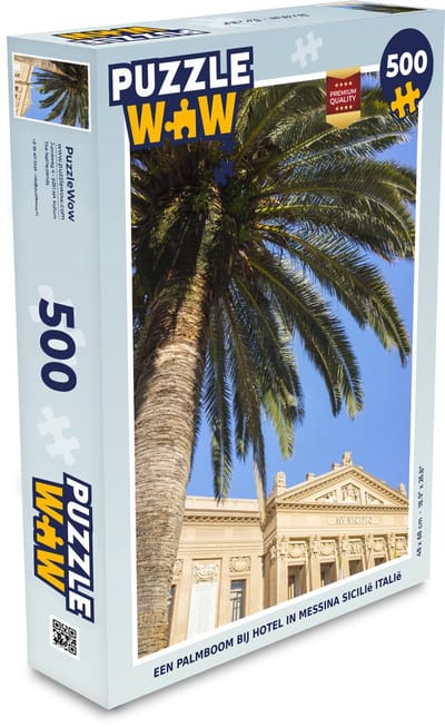 Puzzel Een palmboom bij hotel in Messina Sicilië Italië - Legpuzzel - Puzzel 500 stukjes