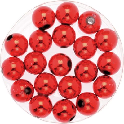 Glans deco kralen - Acryl - Sieraden maken - rood - 240x stuks - Dia 10 mm - reigkralen - kettingen - armbandjes