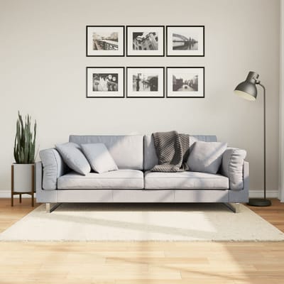 vidaXL - Vloerkleed - OVIEDO - laagpolig - 120x120 - cm - beige