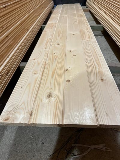 Dakrand Profielplanken - Gevelbekleding Hout - Dakrand Afwerking - Niet Verkleurend Sparrenhout - 20mm x 12.8cm x 2m - Lichtbruin