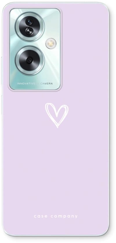Case Company® - Hoesje geschikt voor Oppo A79 hoesje - Klein hartje paars - Soft Cover Telefoonhoesje - Bescherming aan alle Kanten en Schermrand