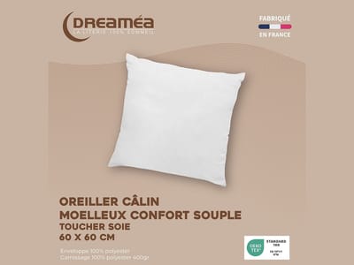 Vente-unique Set van 2 hoofdkussens 60 x 60 cm van DREAMEA - 400g - BIESYA L 60 cm x H 5 cm x D 60 cm