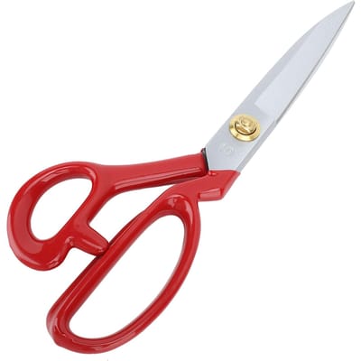 Naaischaar Set Roestvrij Staal Kleermakersschaar en Garenknipper Ergonomisch Rubber Red Handle 10 Inch white