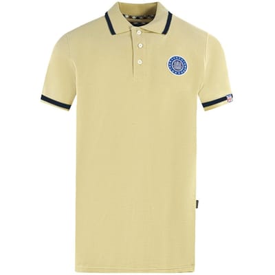 Aquascutum Unisex geborduurd badge poloshirt volwassene Londen (Beige)