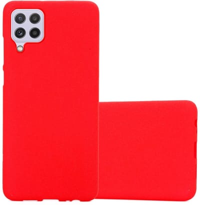 Cadorabo Hoesje geschikt voor Samsung Galaxy A22 4G / M22 / M32 4G in FROST ROOD - Beschermhoes gemaakt van flexibel TPU silicone Case Cover