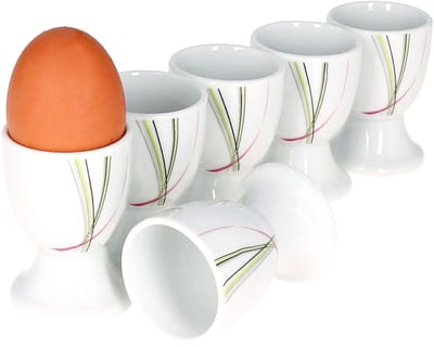 Set van 6 Fashion eierdopjes 4,8cm