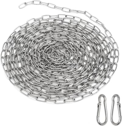 RVS Schakelketting 6 Meter - 1,5 mm Dikte - Inclusief Karabijnhaken