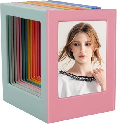 Kleurige Magnetische Fotolijsten voor de Koelkast - Mini Tafelfotolijsten en Magneten voor Decoratie