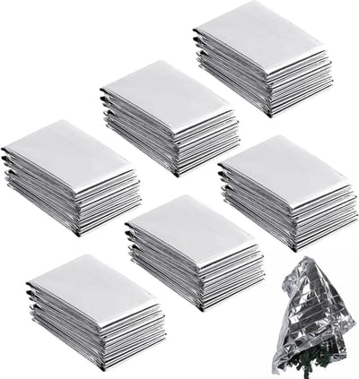 Overlevingsdekens - Warmte isolatie - Planten beschermen - Warmtereflectie technologie - 6 stuks 210x160cm - Zilver