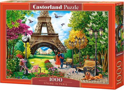 Castorland Spring in Paris – Puzzel – 1000 stukjes – Satijnen afwerking – Perfecte pasvorm – Europese kwaliteit