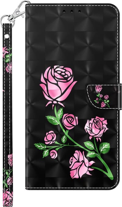 Cityhoesje - iPhone X / XS Bookcase – 3D Print Couple Roses –