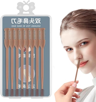 Neushaartrimmer - Persoonlijke Trimmer - Neusverzorging - Dubbelzijdig Systeem - Compact Formaat - Zilverkleurig