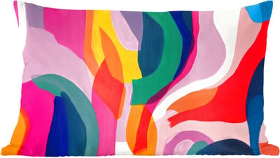 Sierkussens - Kussentjes Woonkamer - 60x40 cm - Vormen - Golvend - Abstract - Felroze